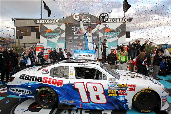 2012 Phoenix2 Joey Logano Celebrates In Victory Lane