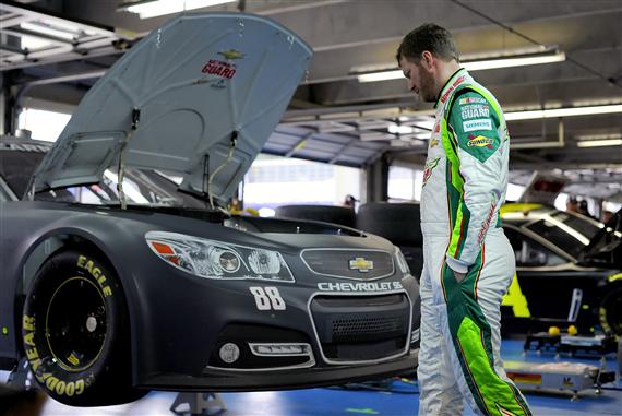 2012 CMS Testing Dale Earnhardt Jr In Garage