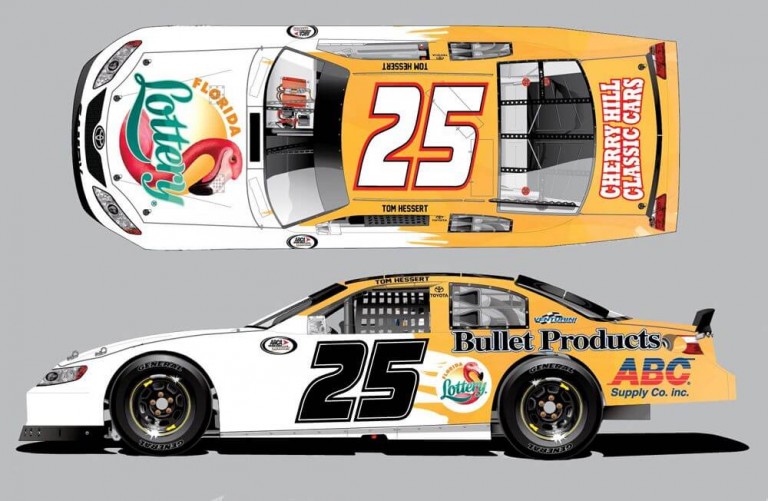 The-Layout-of-the-No.-25-Florida-Lottery-Toyota-Camry-for-Tom-Hessert-III-in-the-ARCA-Racing-Series-presented-by-Menards