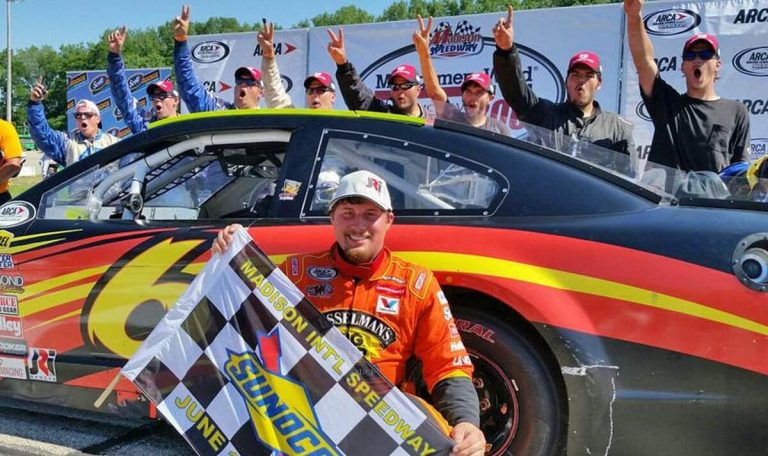 Josh-Williams-first-repeat-ARCA-winner-in-2016-wins-at-Madison