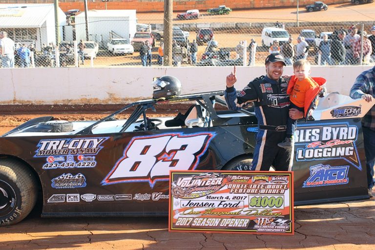 (3-4-17) Jensen Ford #83 - Volunteer Speedway (Crate Late Model)