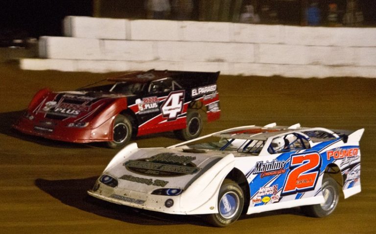 (4-1-17) Dale Ball #2 - Michael Smith #4 (Volunteer Speedway - Steel Head Late Model)