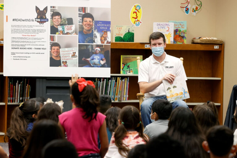 Erik Jones Revs Up Reading with Phoenix-Area Students