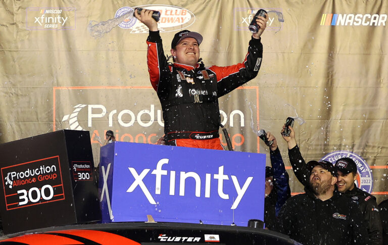 Cole Custer dominates Xfinity race at Fontana in three NASCAR overtimes