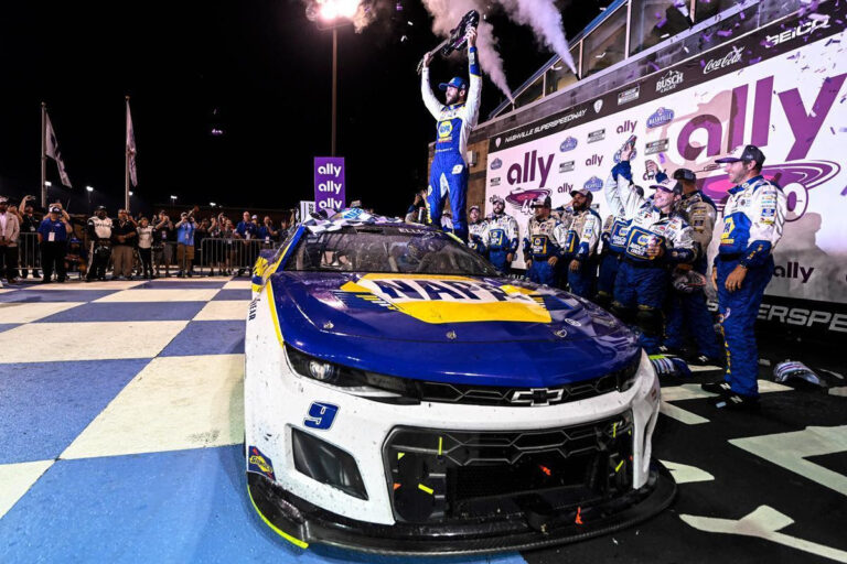 Chase Elliott on top in Ally 400 NASCAR Cup Series race at Nashville Superspeedway