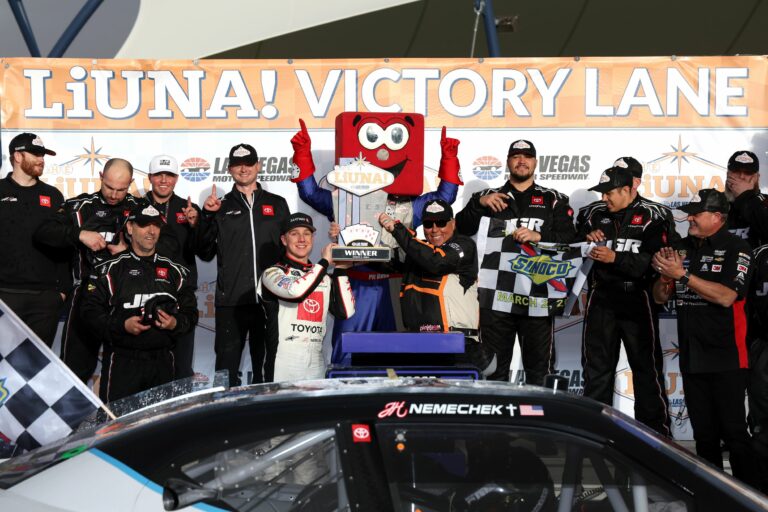 John Hunter Nemechek wins desert duel of Joe Gibbs Racing teammates